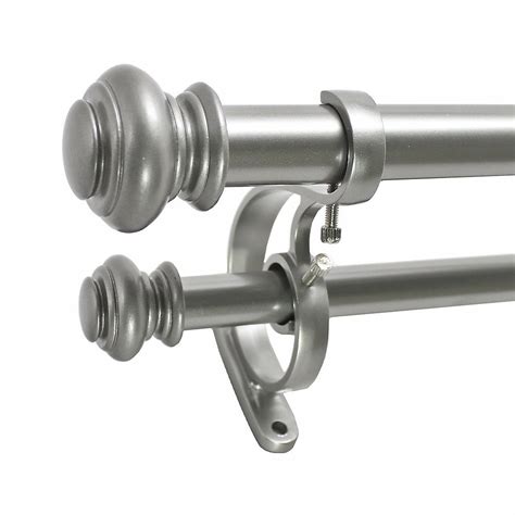 Zenna HomeNeverRust 50 in. to 72 in. Aluminum Dual Mount Curved Shower Curtain Rod in Brushed Nickel. Add to Cart. Compare. $3498. ( 528) Model# 72F2ALBNL.